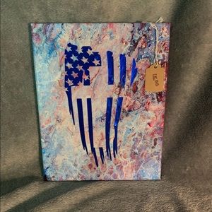 Acrylic pour, canvas, 8x10